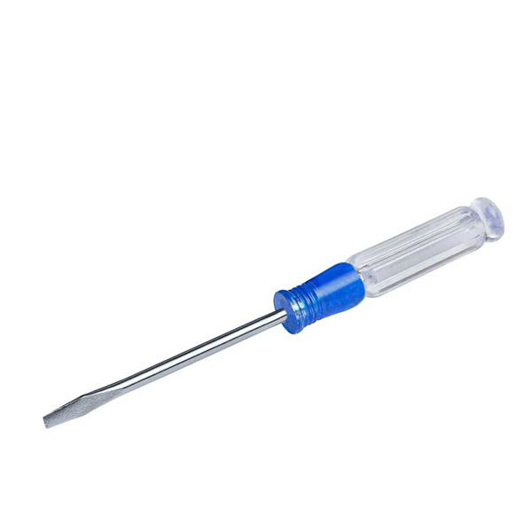 پیچ گوشتی دوسو تخت سفید آبی 12 سانتی متر 75*3 میلیمتر