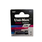 باتری ریموتی آلکالاین 12 ولت سایز 23A برند UNIMAX